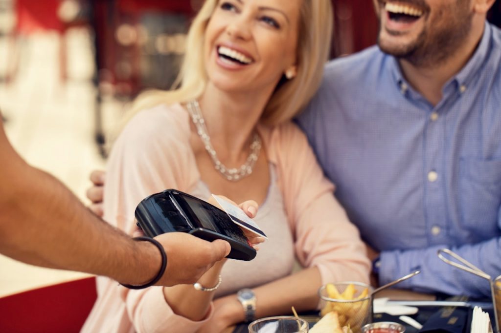 credit card near nfc technology and contactless-payment